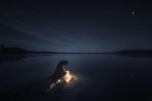 很孤独的图片,一幅心灵独白